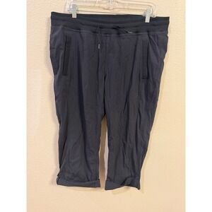 Marmot Hiking Capri Pants Women XL Black Excellent Drawstring Waist Lightweight